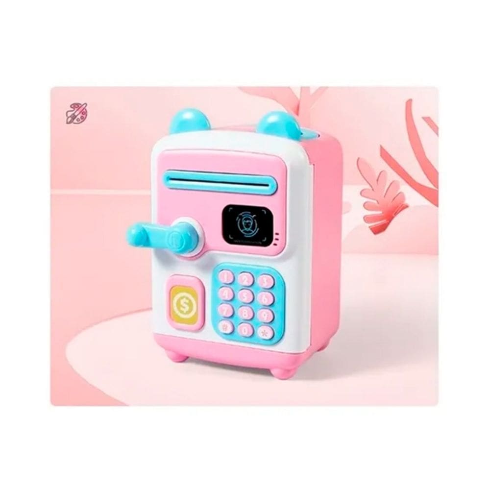 Caixa de segurança eletrônica genérica para meninas, material ABS rosa