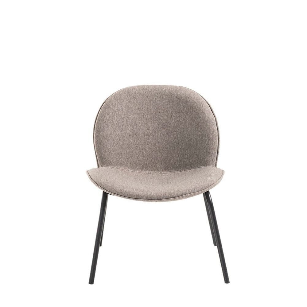 Cadeira para Cozinha Tecido e Aço Carbono Luiza Cinza/Preto