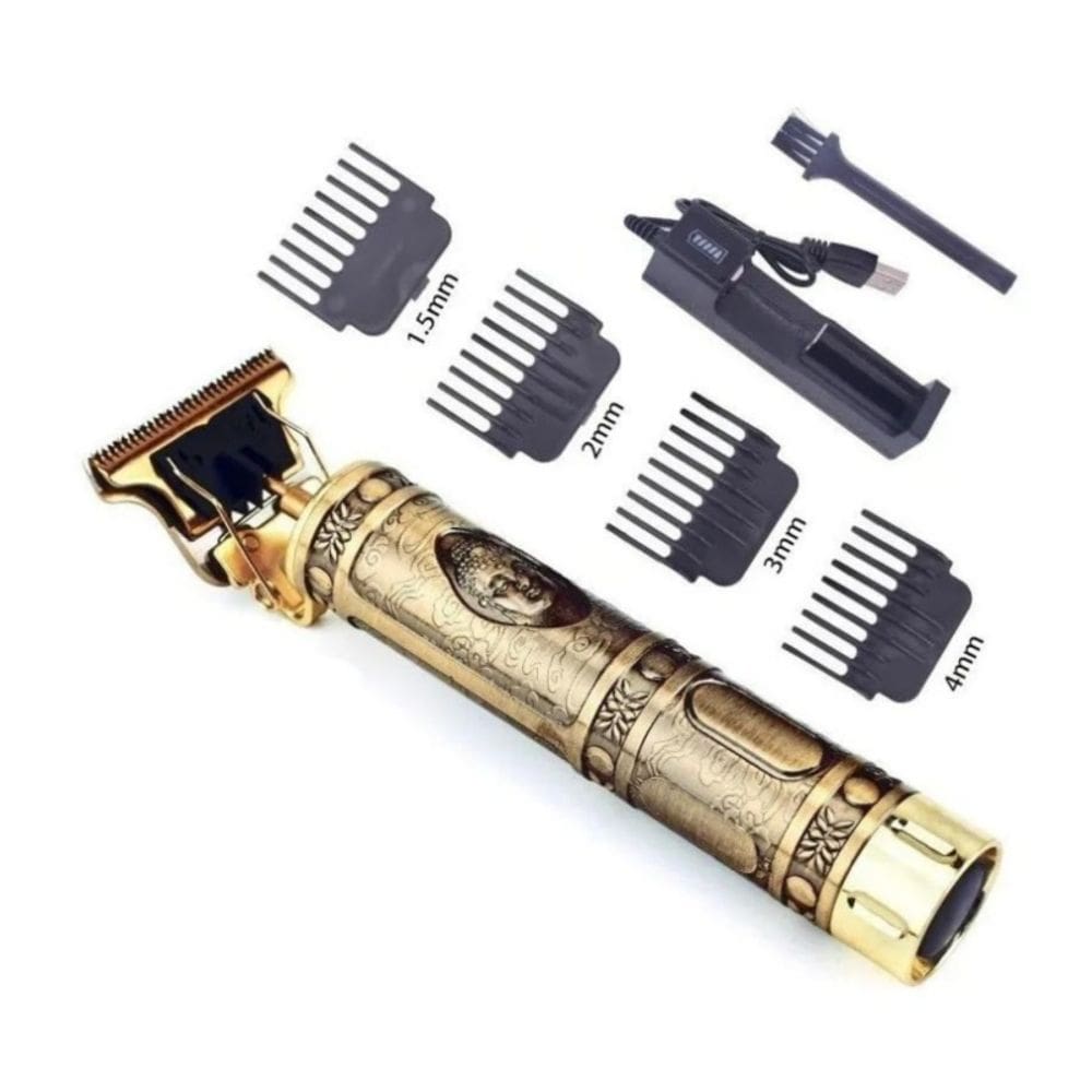 Barbeador elétrico e cortador de cabelo de barba recarregável para homens