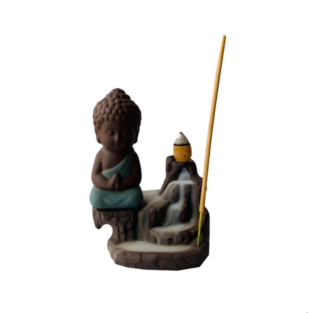 Queimador de incenso em cascata Green Buddha 12,4 cm x 8,2 cm x 5 cm