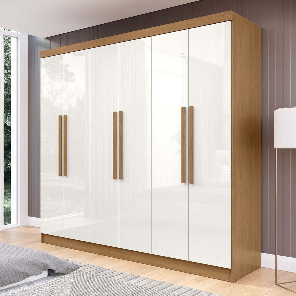 Guarda-roupa 181,2cm X 200cm Lyon Yescasa Cinamomo/ Off White