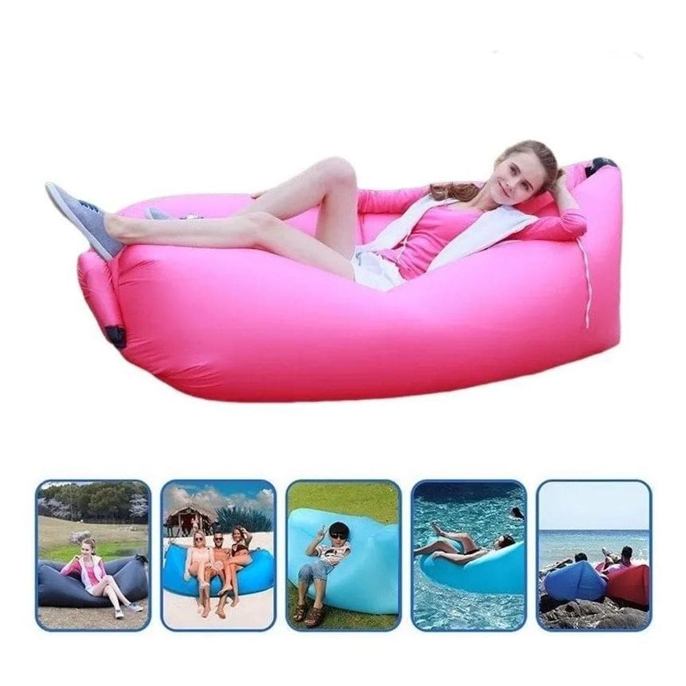 2X Colchão Sofá Inflável Espriguiçadeira Para Piscina Prai