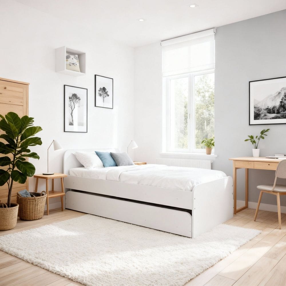 Bicama Solteiro 193,5cm X 75cm Caracol Branco