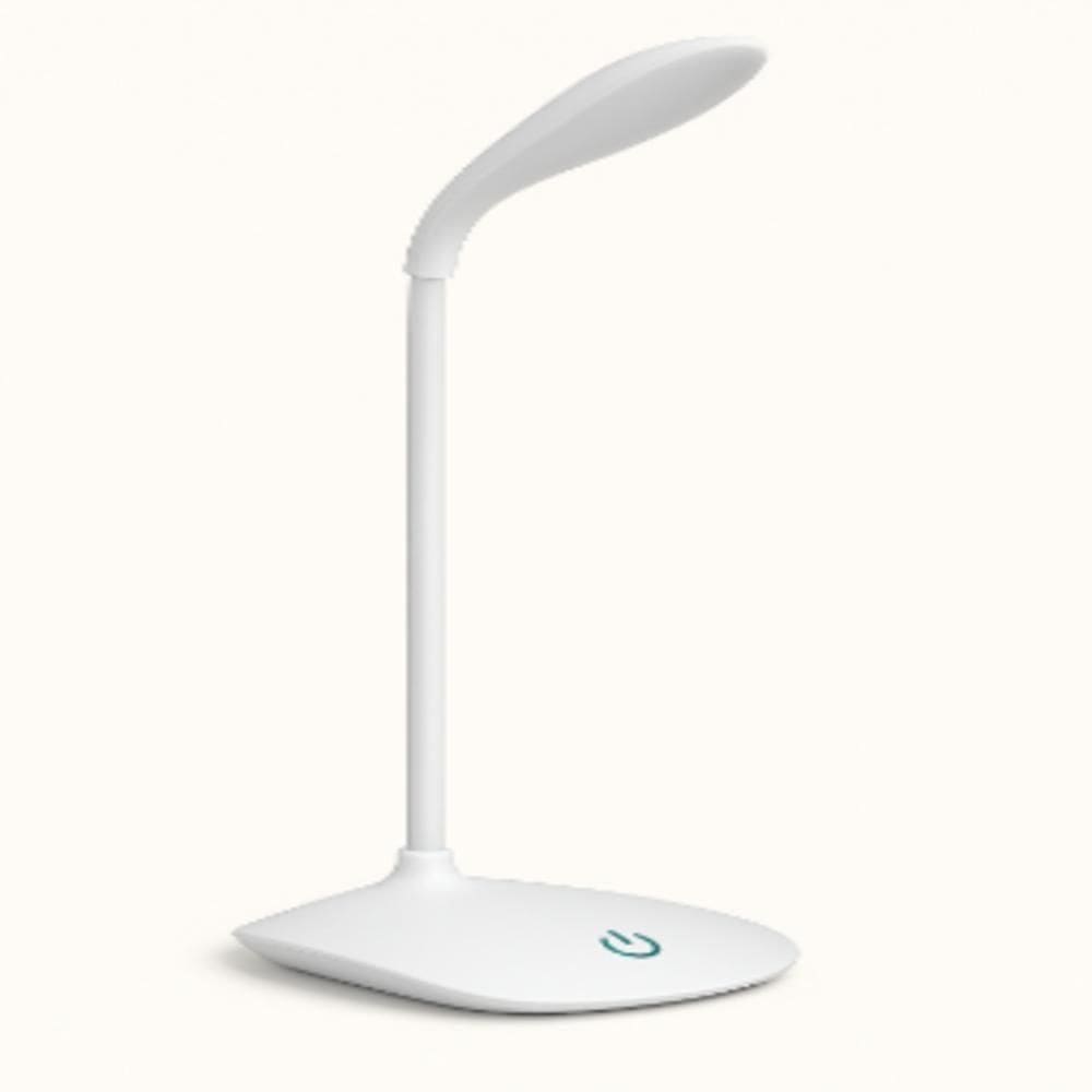 Luminária Mesa Led Articulada Abajur Touch Flexível Branca Leitura Estudo Trabalho Quarto Escritório Recarregável