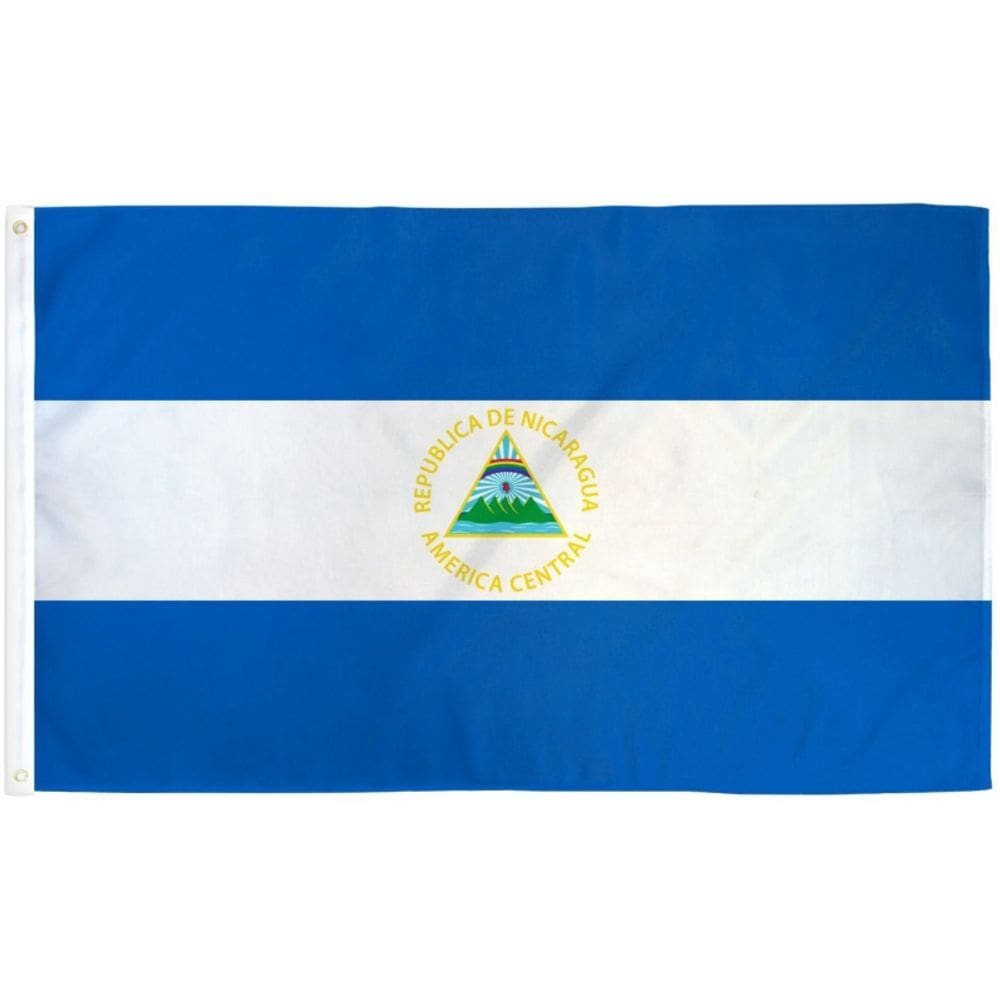 Bandeira Nicarágua, tecido leve de poliéster de 90 cm x 60 cm