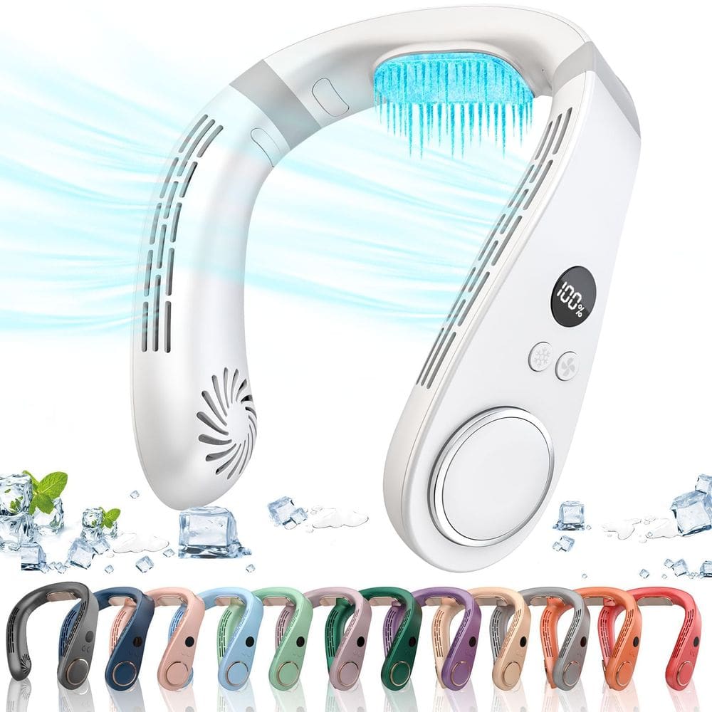 Ar condicionado de pescoço KJXIC 5500mAh recarregável branco