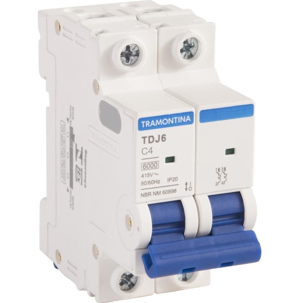 Minidisjuntor Tdj6ka 2 P 4 A Curva C Tramontina
