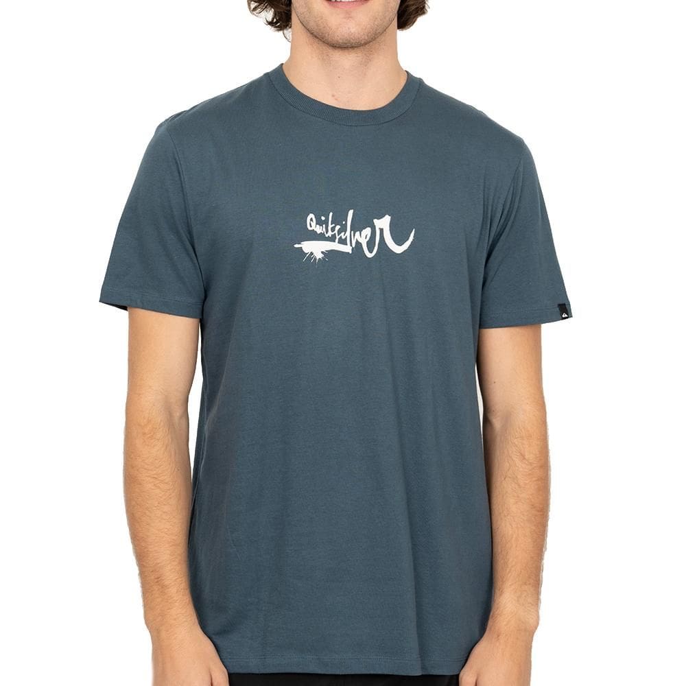 Camiseta Quiksilver Impaired Logo DNA PS SM26 Azul Escuro
