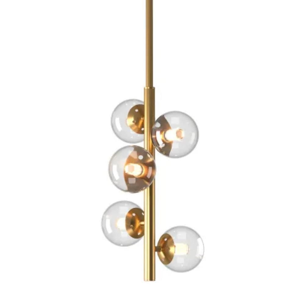Lustre Pendente Orluce Cosmos I Dourado 5Xg9 Bivolt