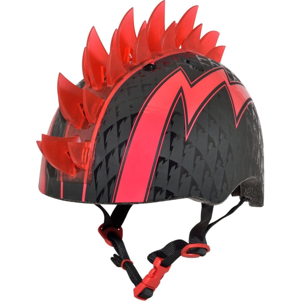 Capacete de bicicleta Raskullz Bolt LED preto/vermelho para criança de 5 a 8 anos