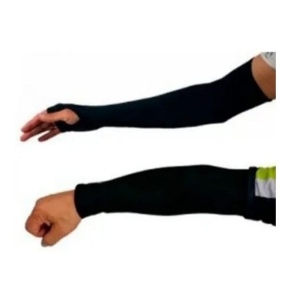 Mangas esportivas de braço com proteção UV x 2 pretas