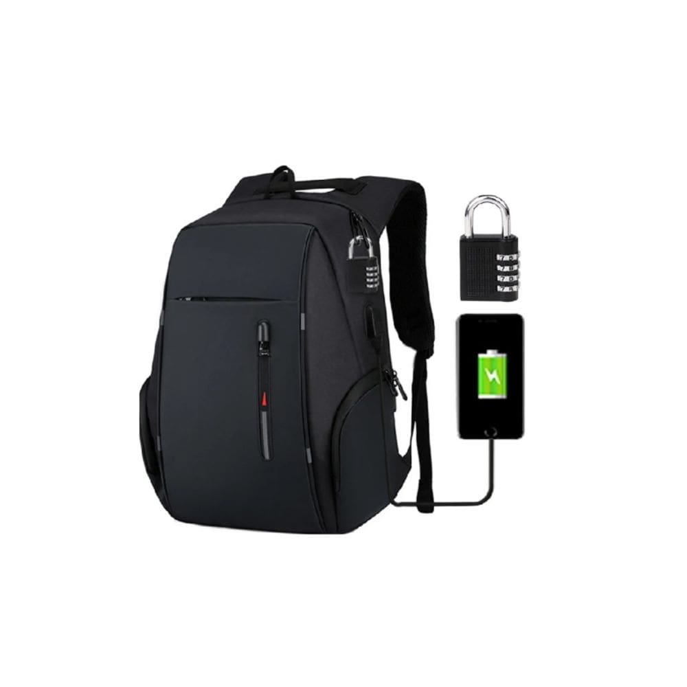 Mochila para laptop Generic Fashion Travel de 15,6 polegadas com carregador USB
