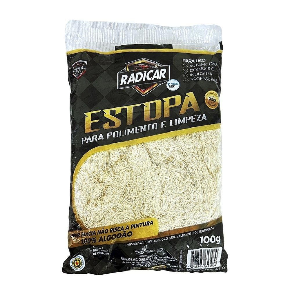 Estopa Para Polimento Aromasil Car 100g - Embalagem com 12 Unidades