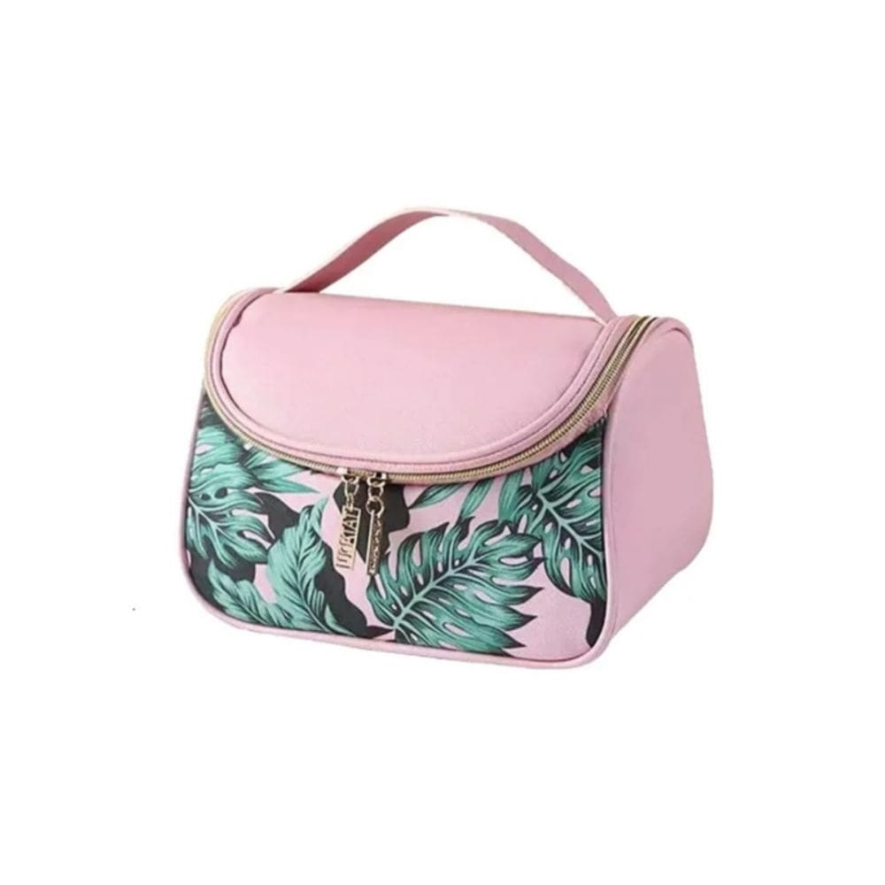 Bolsa de maquiagem Generic Palm Trees Design Pink 22x14,5x15 cm