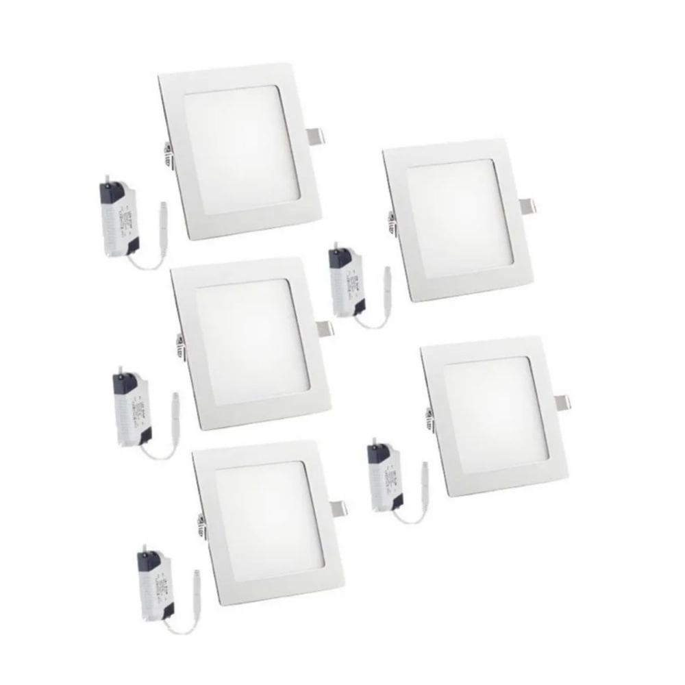 Pacote de holofotes x5 Plafon Ceiling Indoor LED 12W 6000K