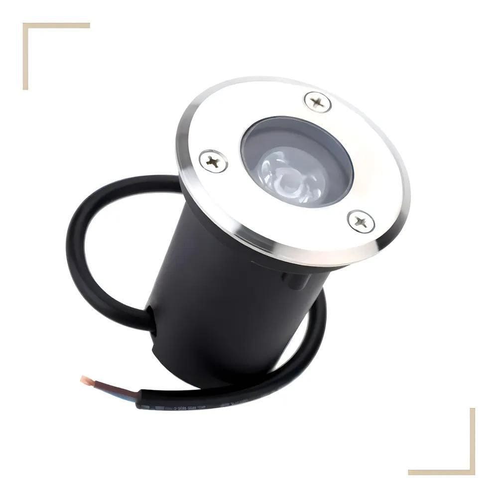 Balizador Spot Led Chão Piso Jardim 1W Embutir Blindado Solo