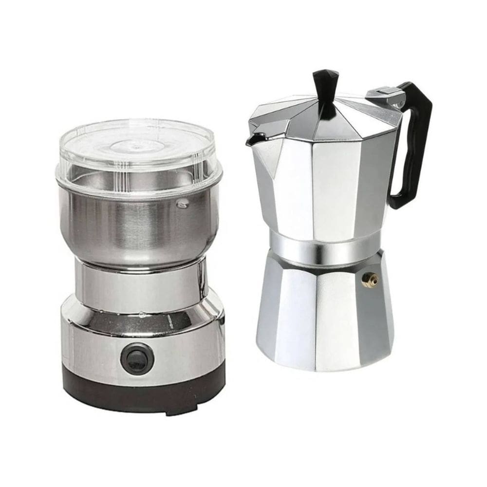 Moedor elétrico para cafeteira 300W 3 xícaras de alumínio