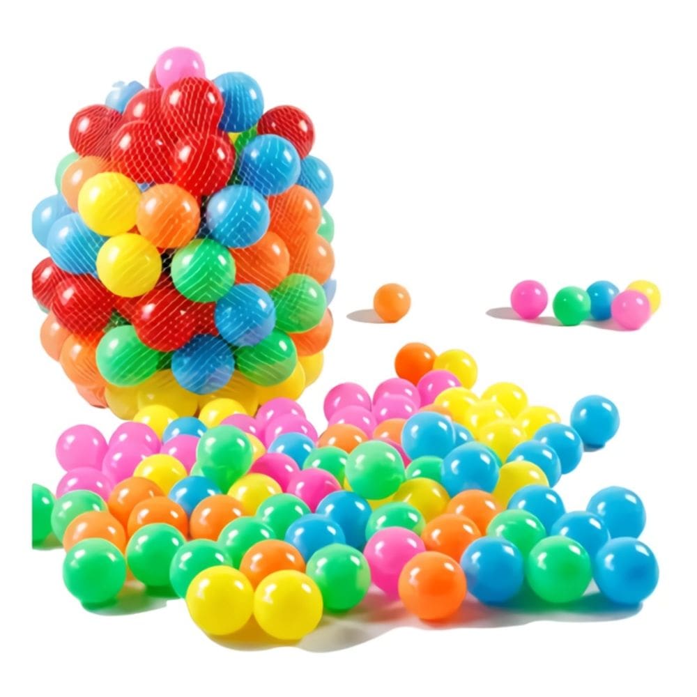 Bolas de plástico para piscina, pacote Mesh 50 cores x100