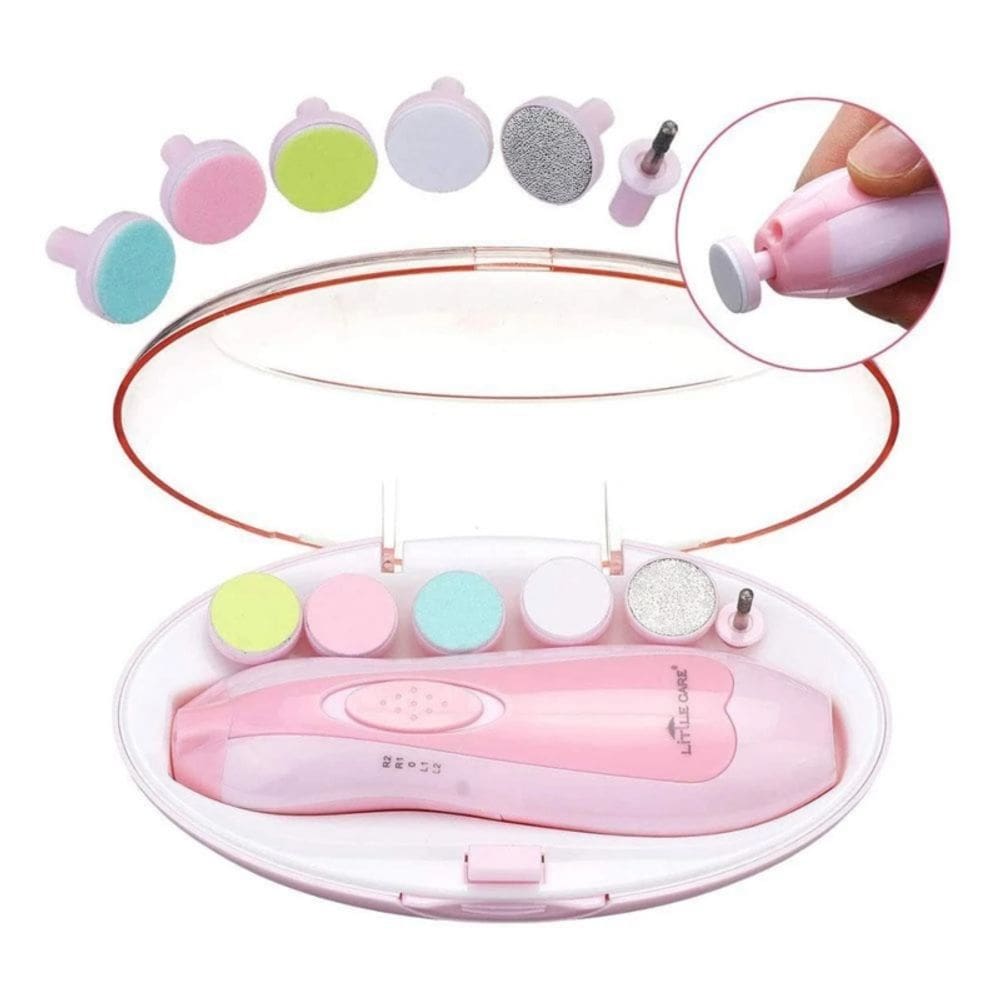 Cortador de unhas de bebê, limão elétrico para bebês, rosa