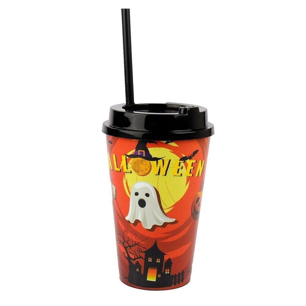 Copo de Halloween 700ml com Canudo - Tudo em Caixa