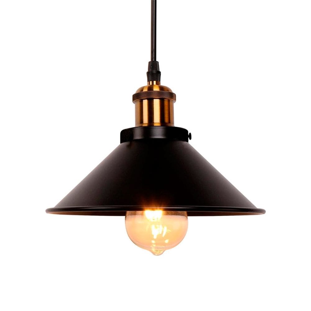 Luminária pendente Vintage Bell Type Metal 22 cm de diâmetro