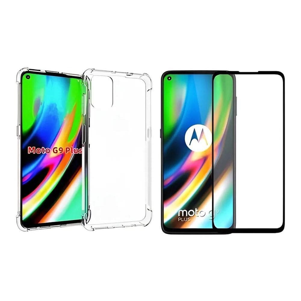 2X Capinha Capa Anti Impacto Para Moto G9 Plus + Pelicula