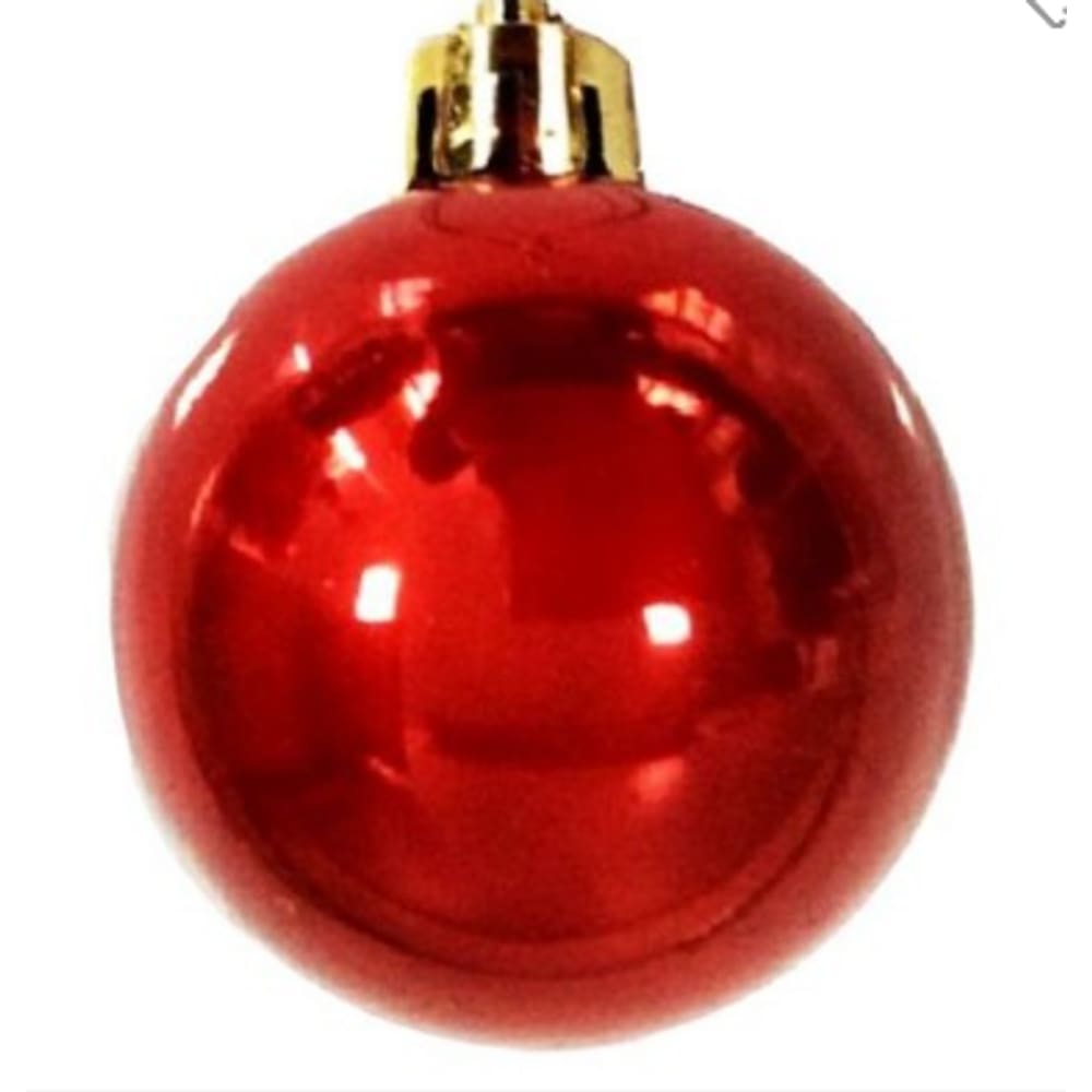 Bola 30cm Lisa Gigante Vermelha Natal - Tudo em Caixa