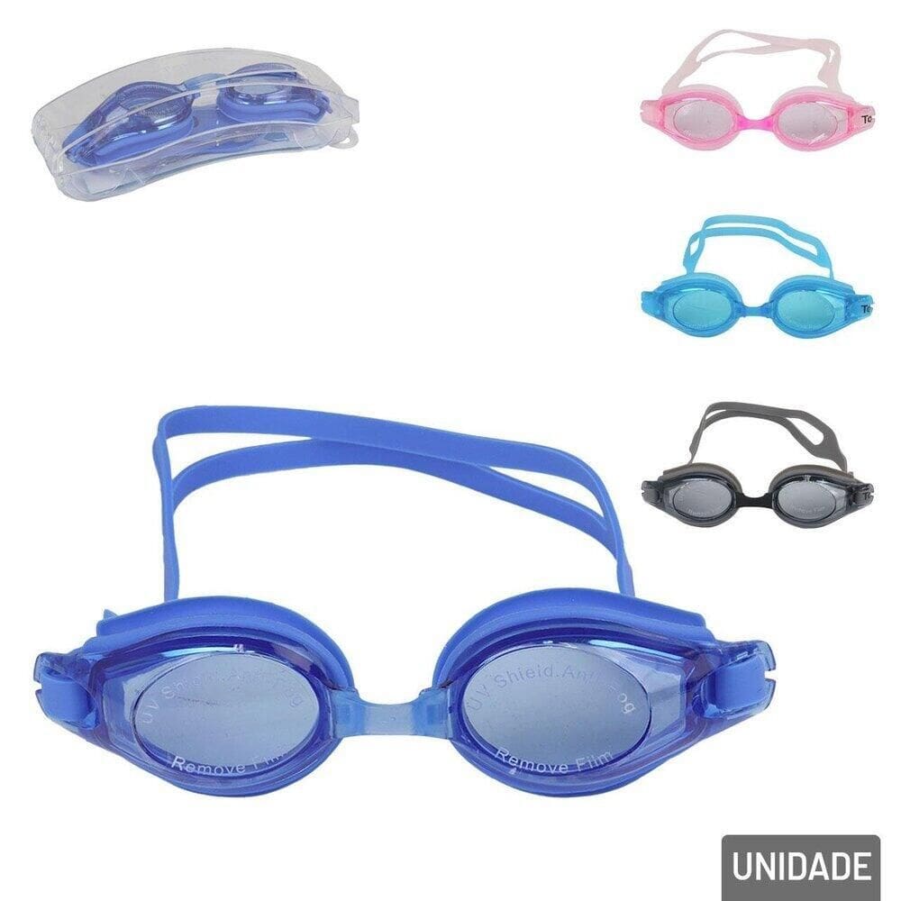 óculos de Natação Ajustável com Protetor Auricular - Tudo em Caixa