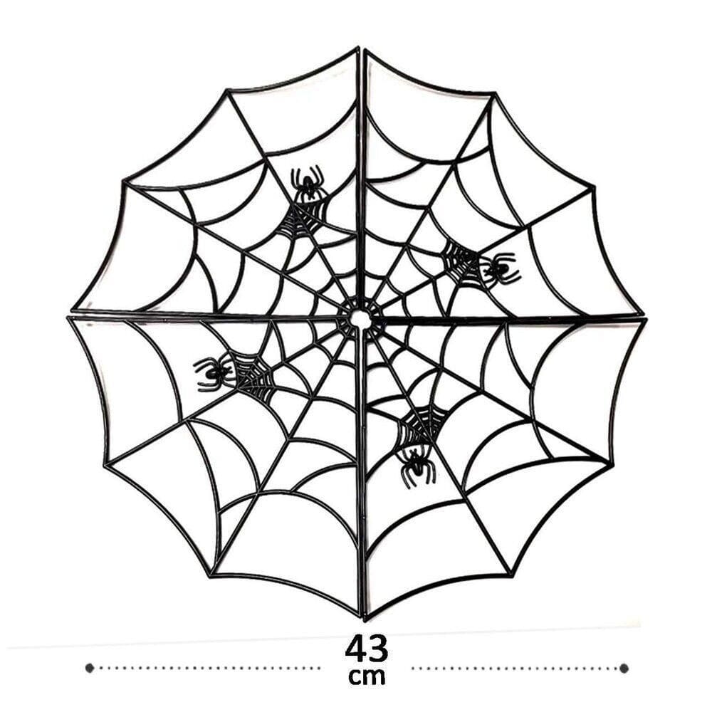 Enfeite Halloween Teia de Plástico 4 Peças 43x30cm - Tudo em Caixa