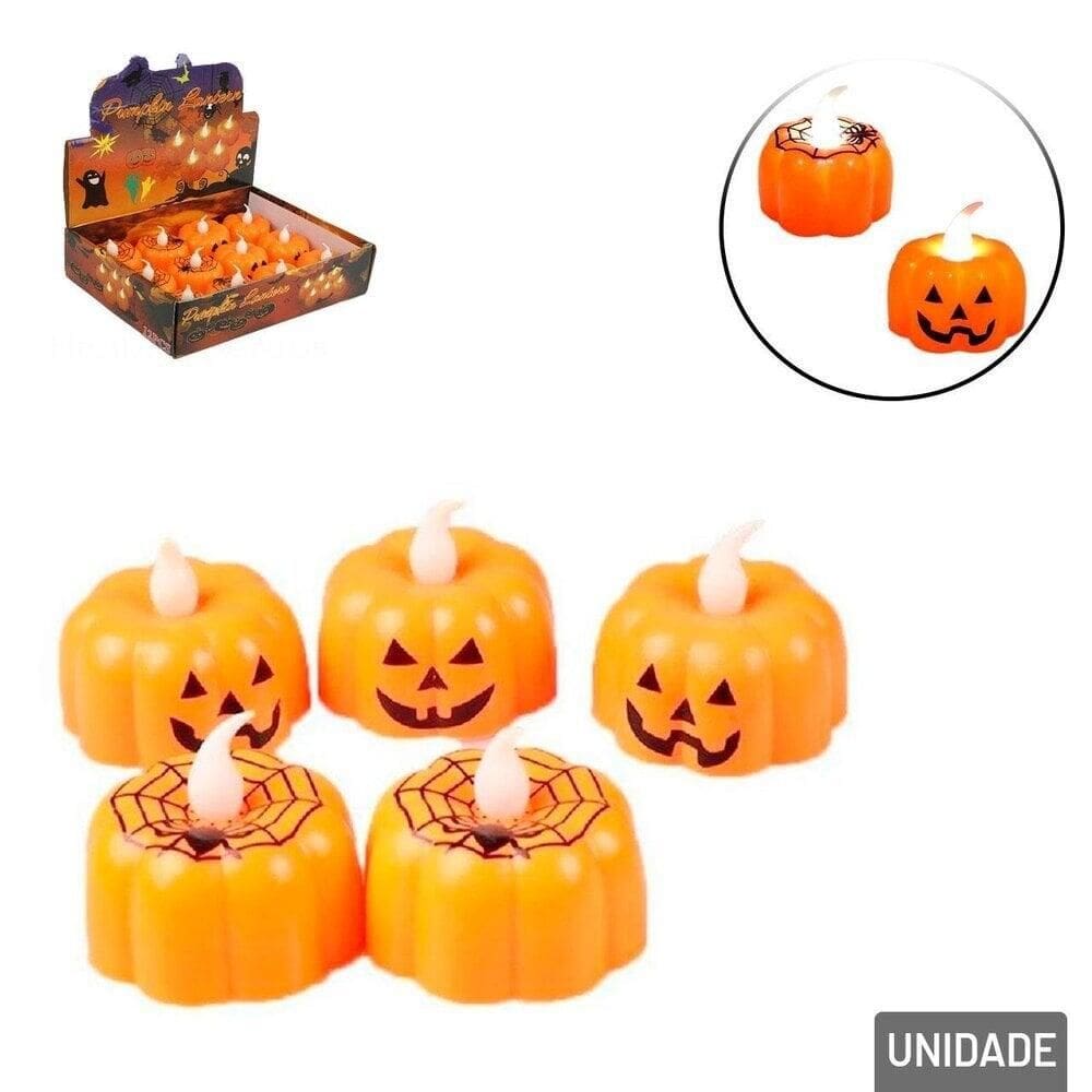 Vela de Halloween Abóbora de LED - Tudo em Caixa