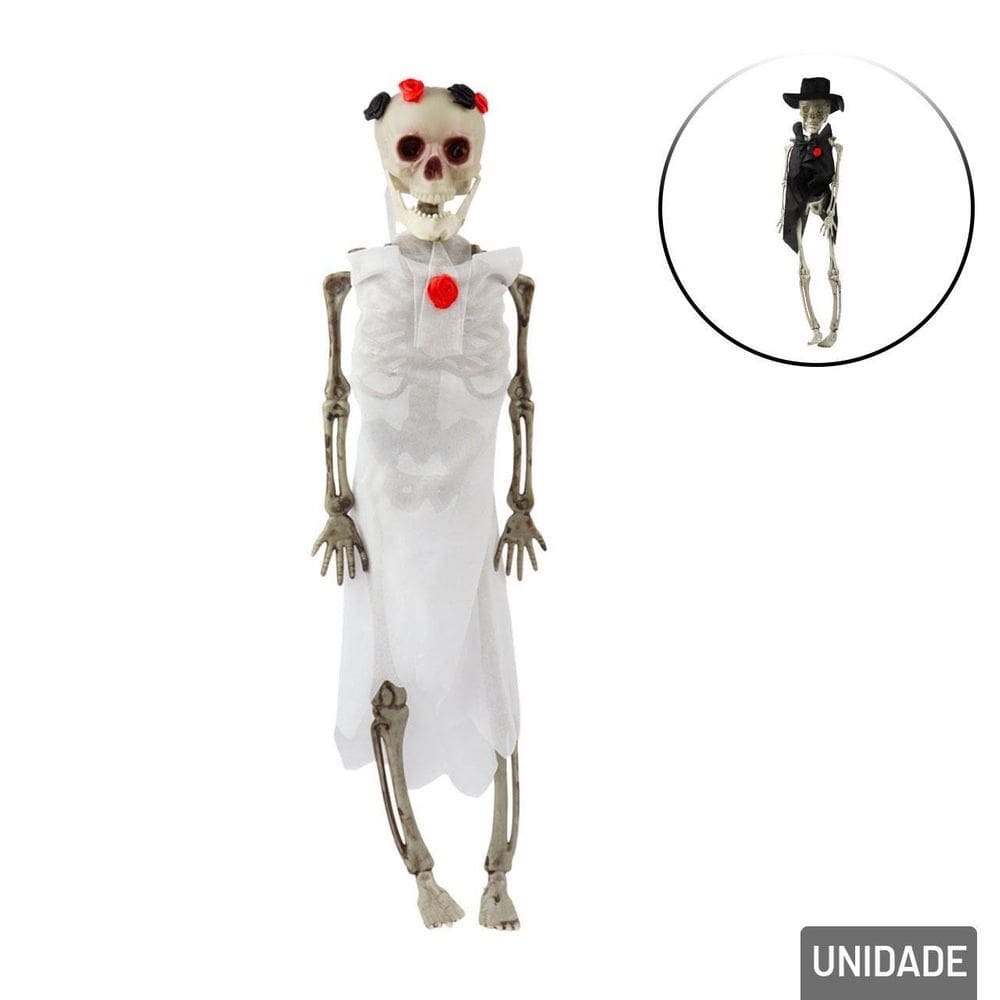 Enfeite Halloween Decorativo Esqueleto - Tudo em Caixa