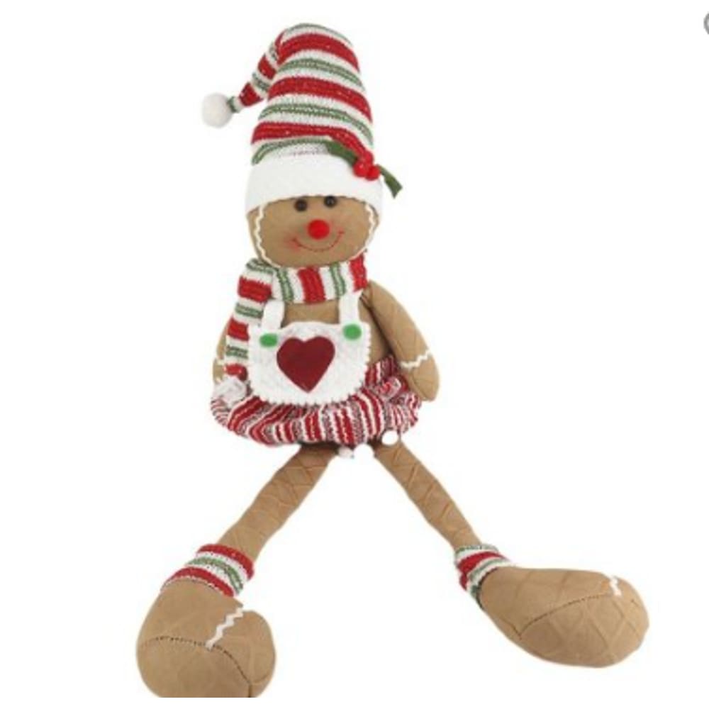 Enfeite Biscoito EM Pelúcia Perna Longa 86cm Natal - Tudo em Caixa