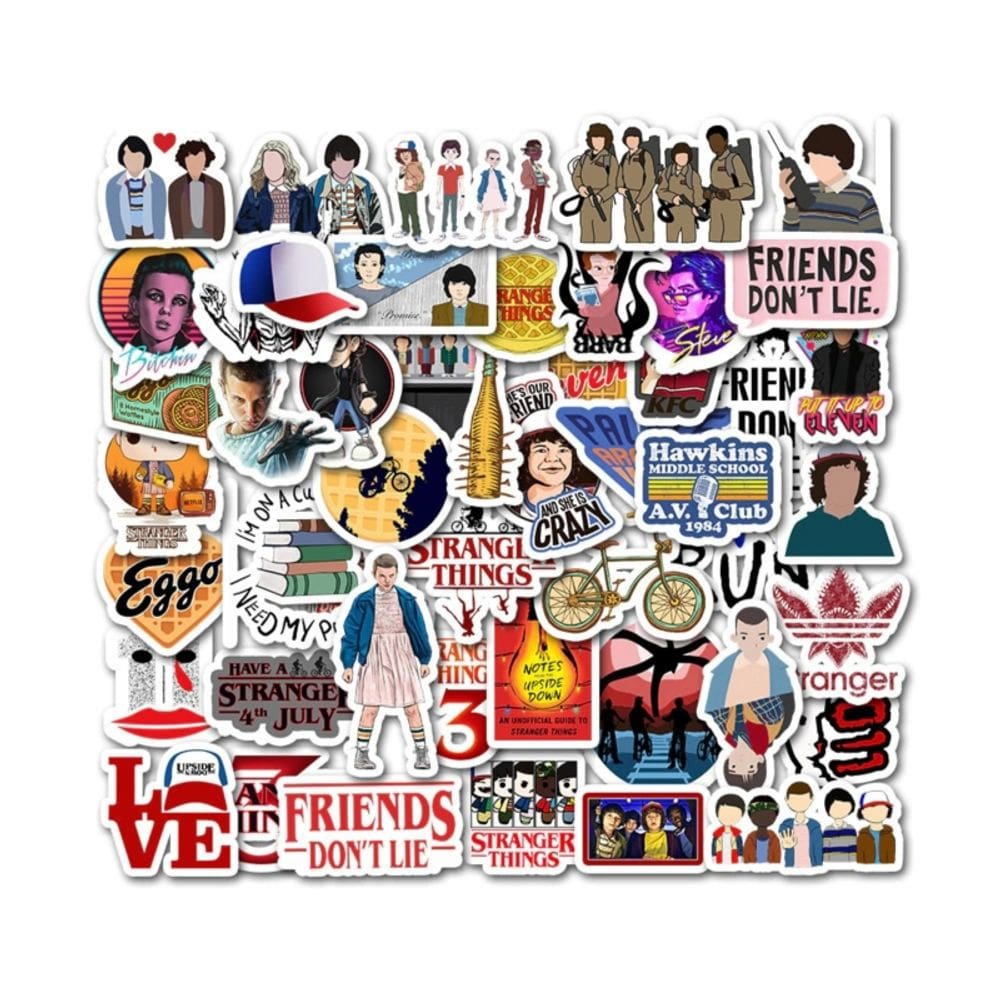 Adesivos Stranger Things Etiquetas autoadesivas 50 unidades
