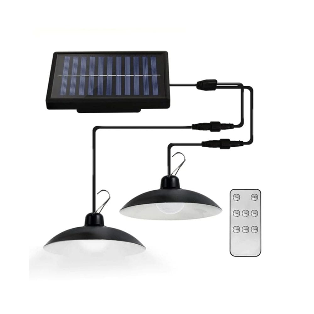 Lâmpada de soquete solar dupla de 30 W com 3 m de comprimento de cabo IP44