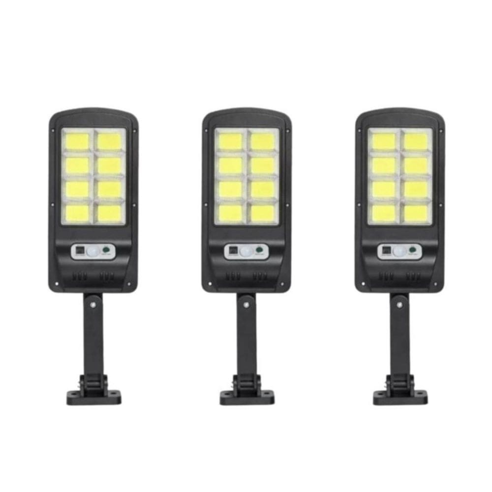 Kit de holofotes solares LED 160COB com sensor de movimento PIR