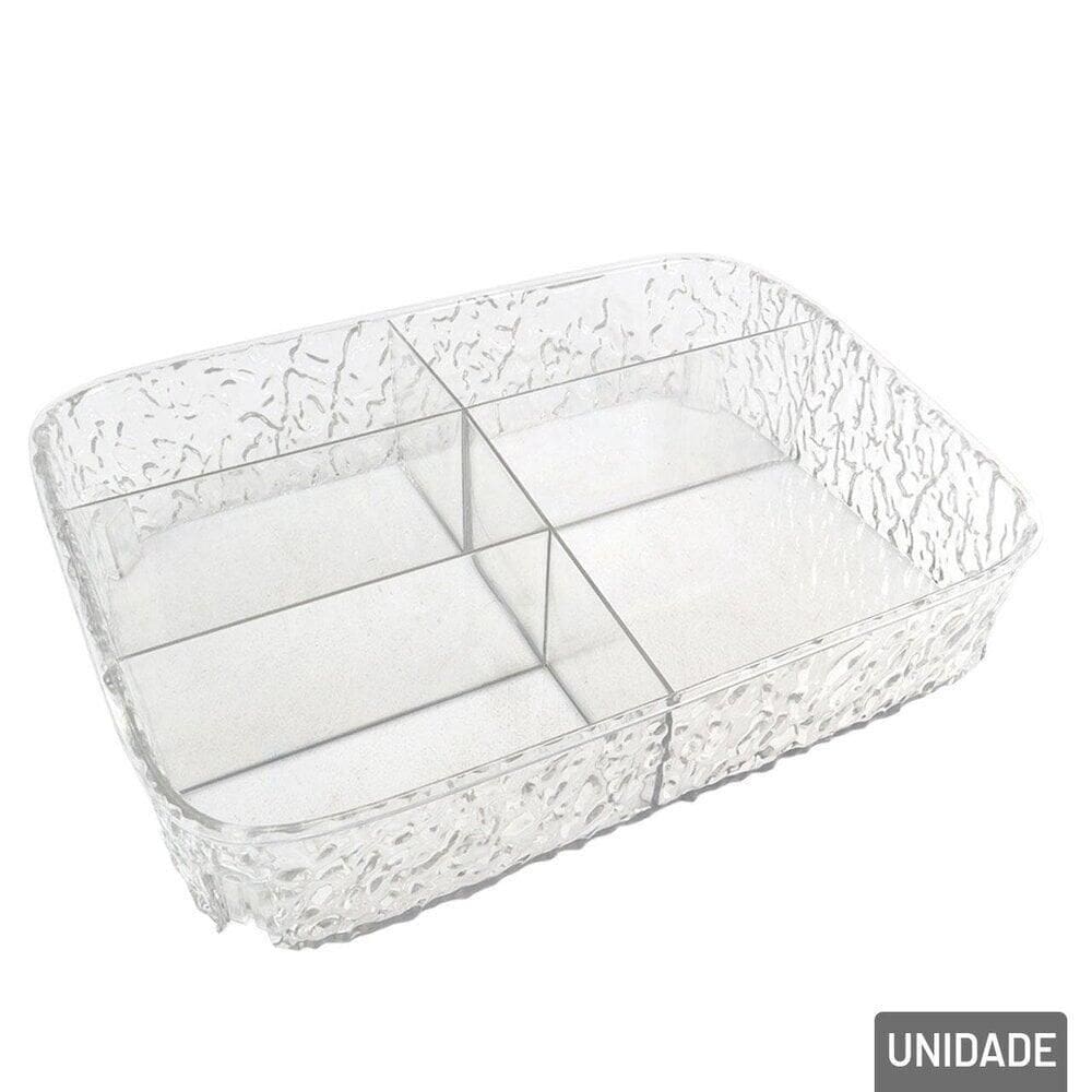 Organizador Multiuso de Plástico 20x28cm 5 Nichos - Tudo em Caixa