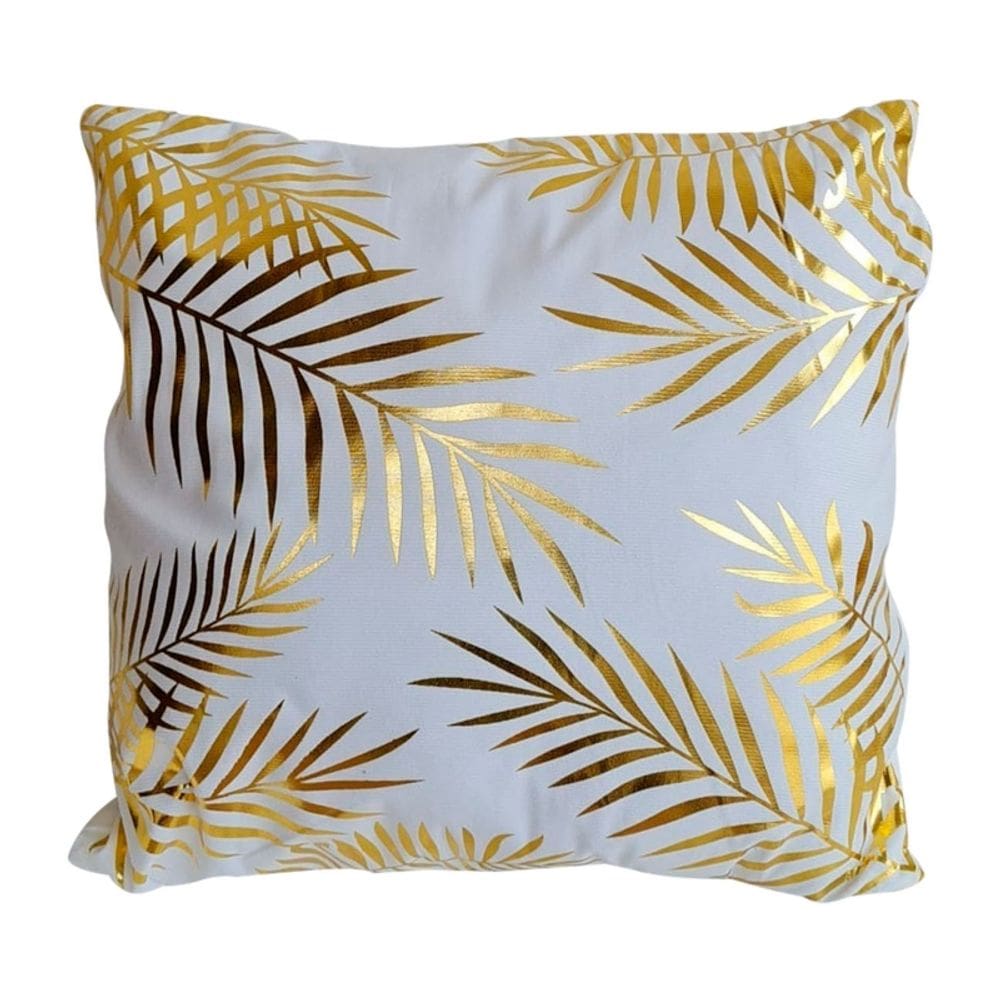 Estojo de almofada Nordic Cushel White Leaves 45x45 cm