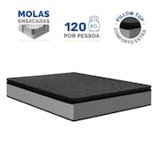 Colchão de Molas Ensacadas Pillow Top UmaFlex Vitta Casal 138cm