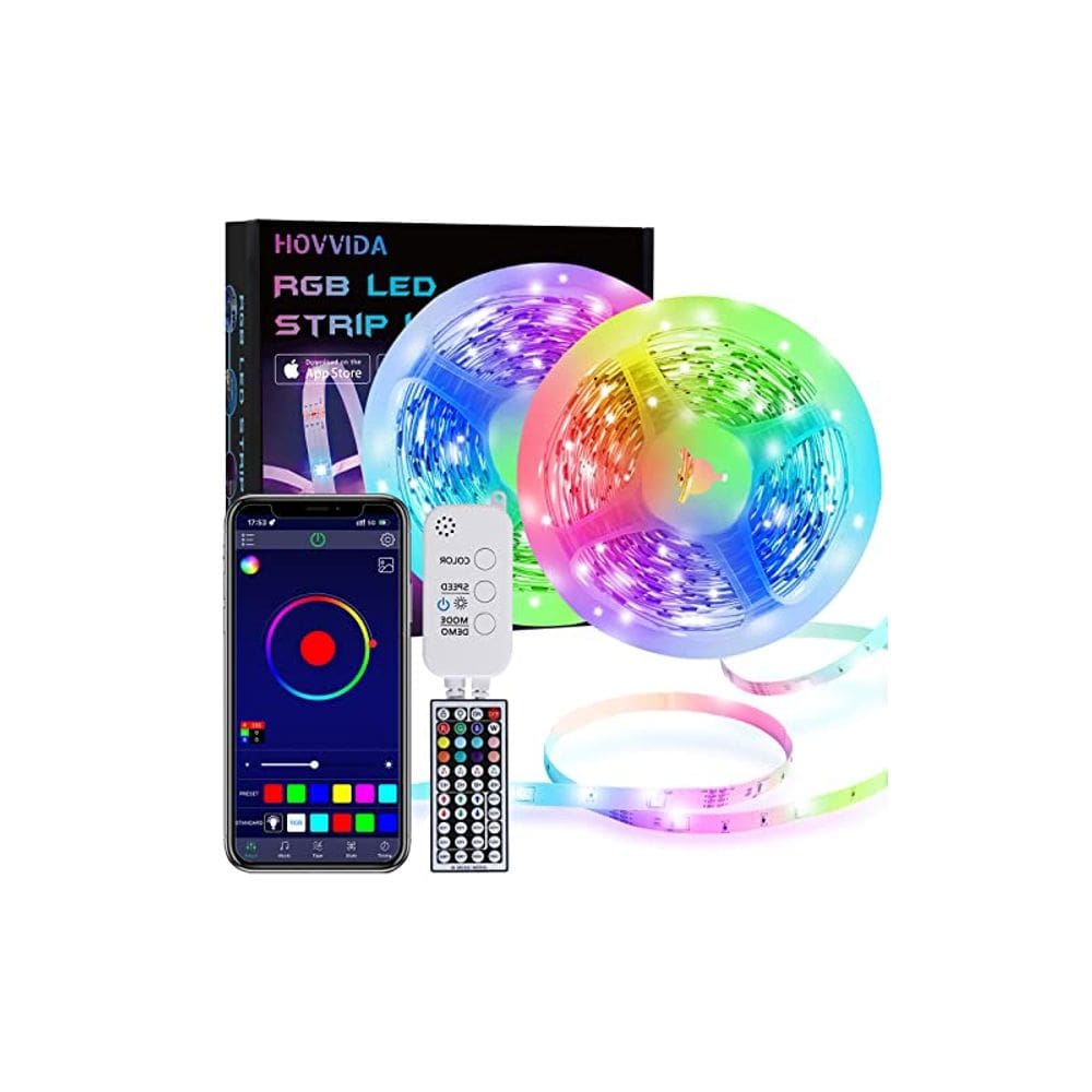Luzes LED inteligentes de 5 m de rolo - milhões de cores - Bluetooth