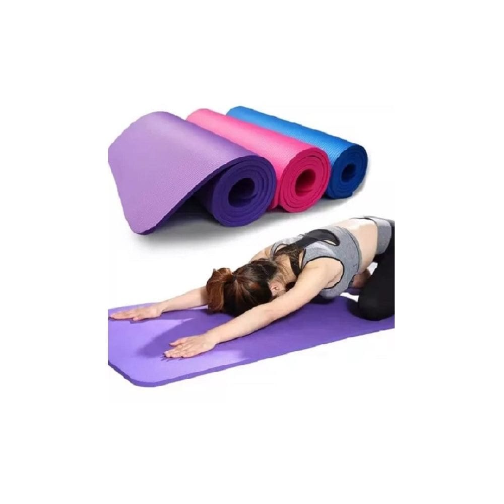 Tapete de ioga BETENSH 10 mm de espessura 183 cm x 63 cm rosa