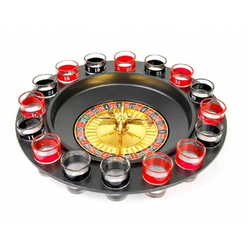 Conjunto de roleta Drinking Game com copos de capacidade de 180 ml