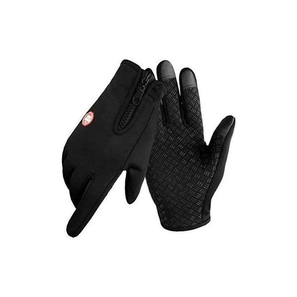 Luvas térmicas antiderrapantes de bicicleta com tela de toque à prova d`água