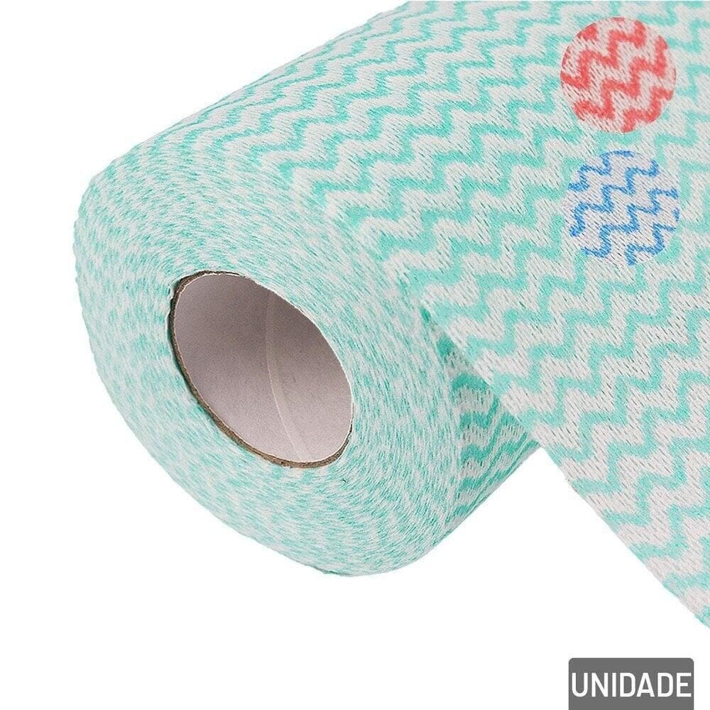 Pano Limpeza Multiuso 24,5x30cm Rolo 100 Unidades - Tudo em Caixa