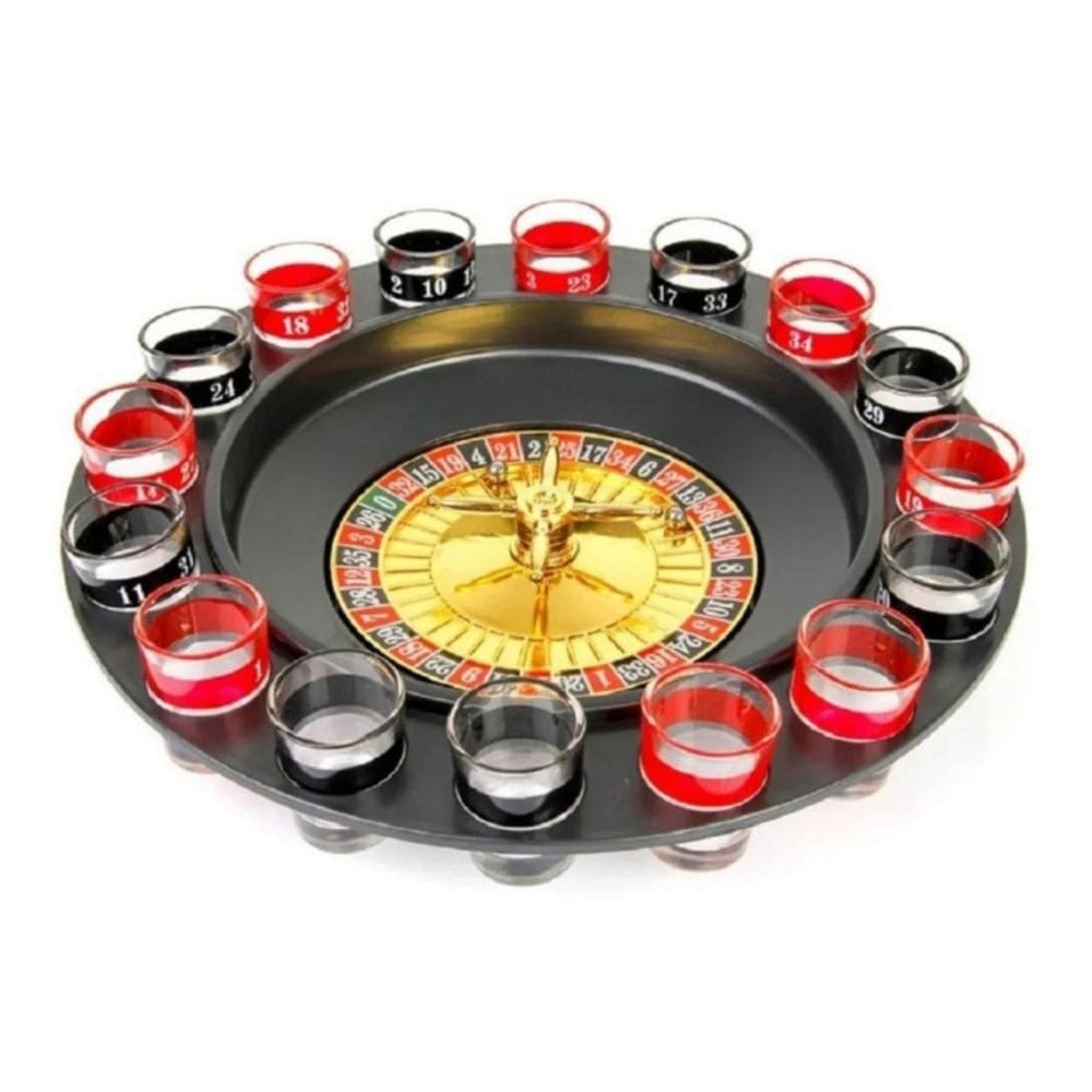 Conjunto de roleta para beber com copos, capacidade de 180 ml
