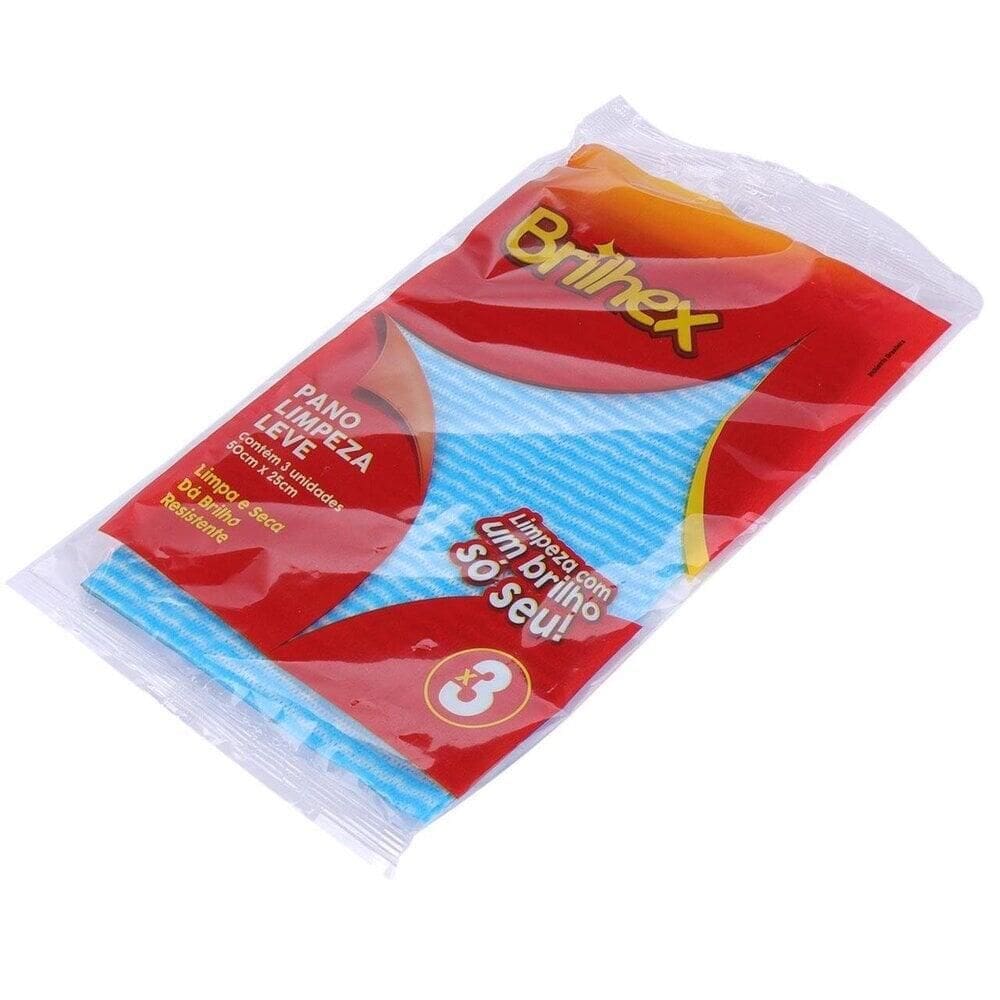 Pano de Limpeza Multiuso 50x25 3 Peças Color - Tudo em Caixa