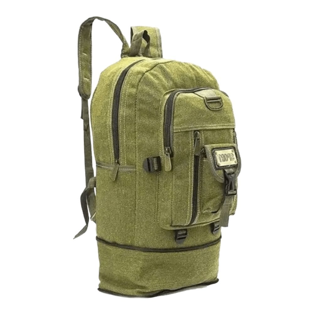 Mochila de lona vintage para caminhadas, viagem, acampamento, 50L