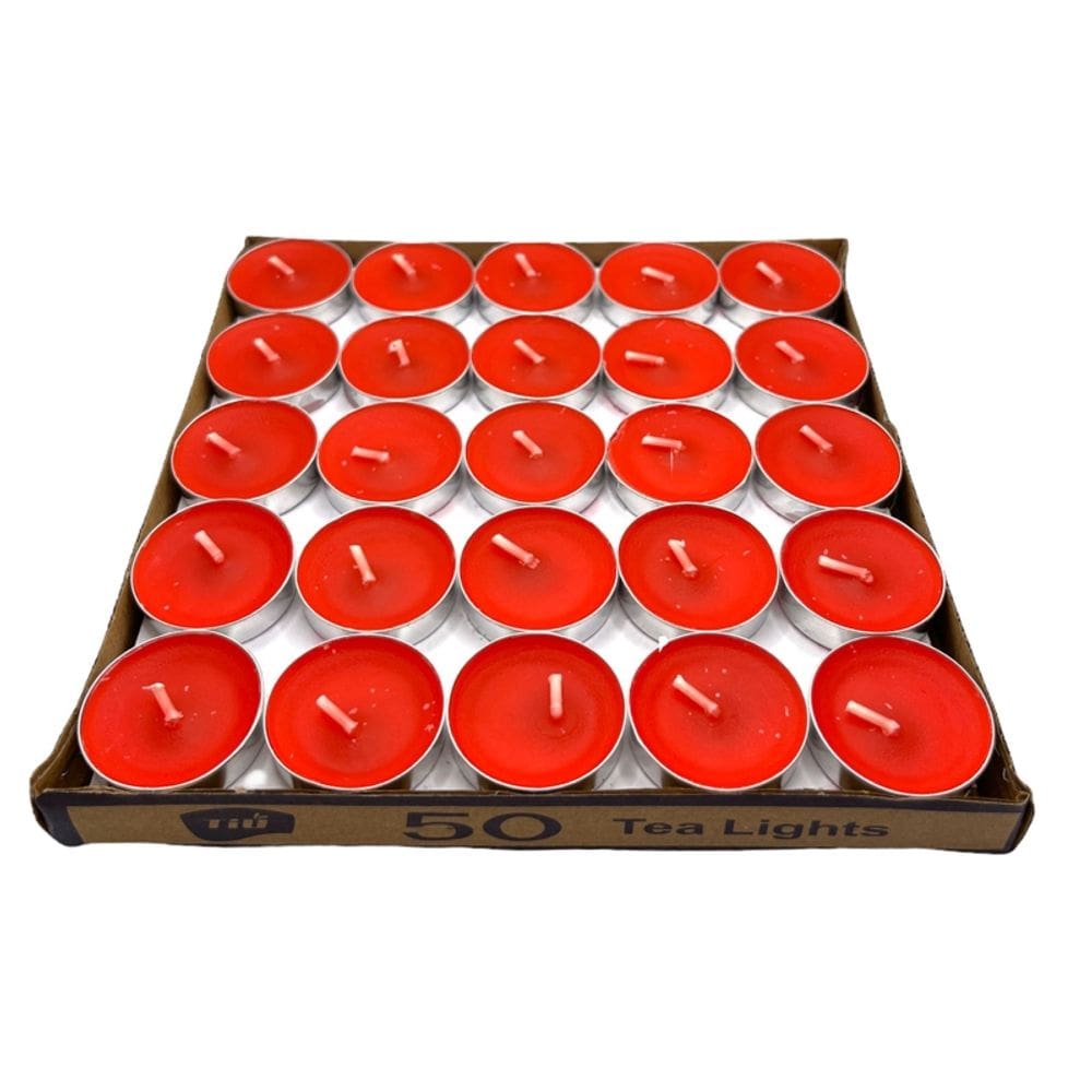 Conjunto de 50 velas flutuantes de cor vermelha Tealight