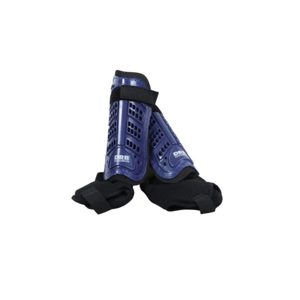 Par de caneleiras com suporte de tornozelo DRB Blue tamanho M