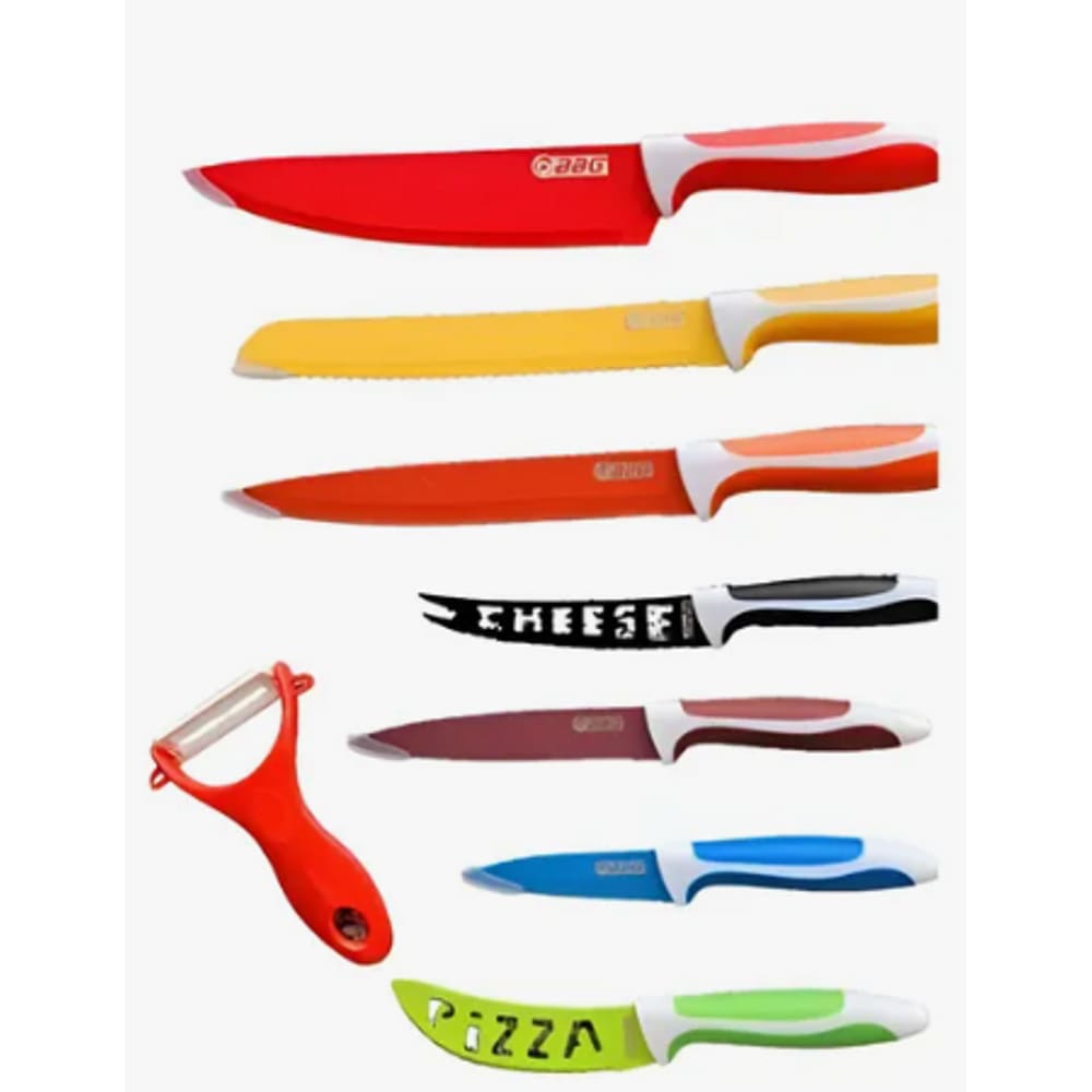 Conjunto De Facas Colorido De 8 Peças - Tudo em Caixa