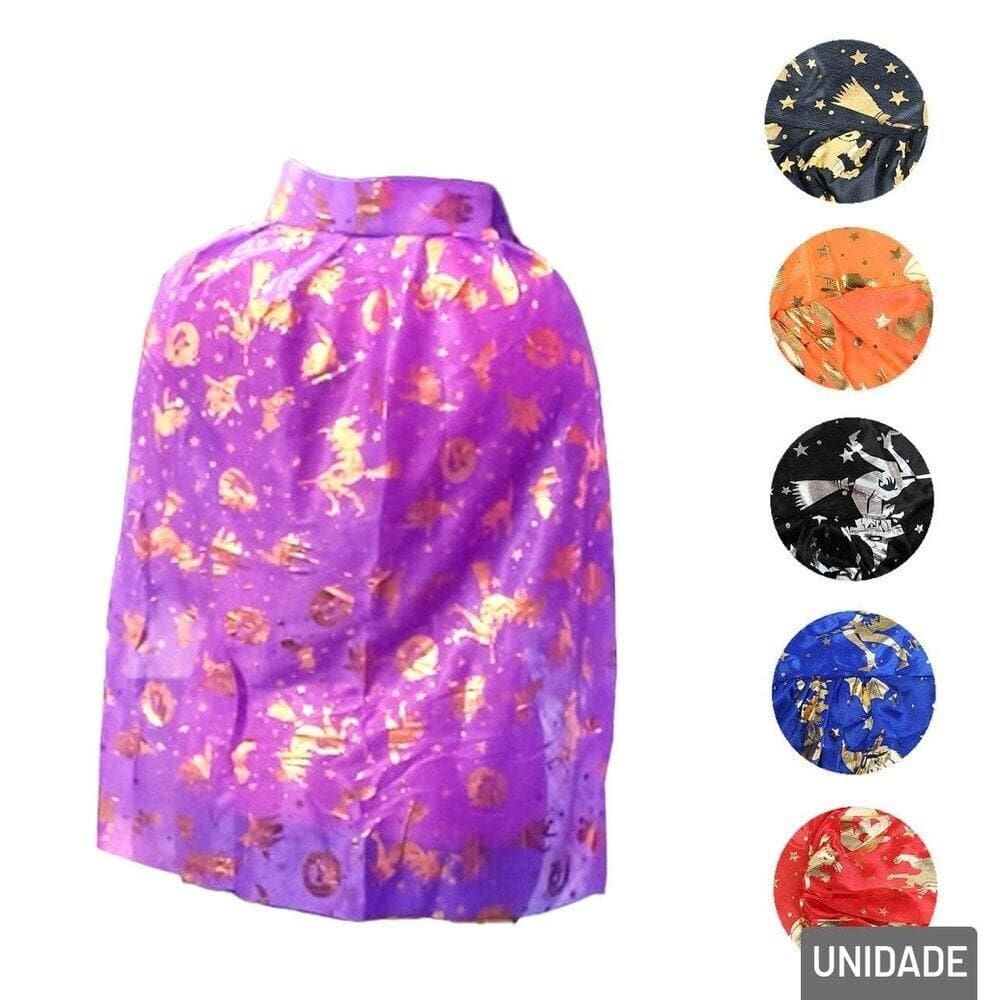 Capa de Bruxa Halloween 80cm Figuras - Tudo em Caixa